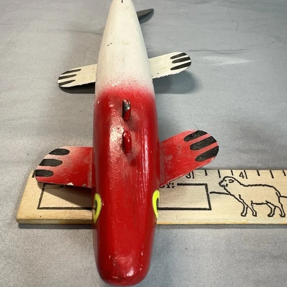 Vintage Duey Johnson Signed Ice Fishing Spearing Decoy Marked D Minnesota 9